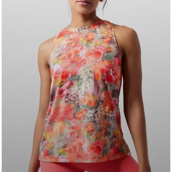 Athleta Zephyr Refined Tank, Renewed Bloom Spring Pink - Picture 1 of 6